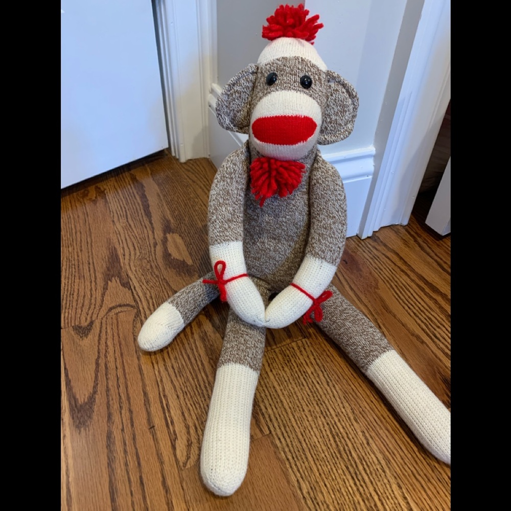 Original red heal Sock Monkey, OZARK MOUNTAIN KIDS
